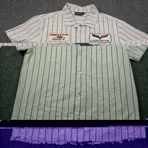 Aeropostale Other - Aeropostale Chevy Corvette Pinstripe Button Down Men's Small – Cropped